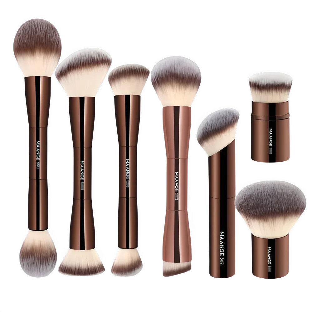 Pennello Makeup Doppia Testa - Fondotinta e Cipria