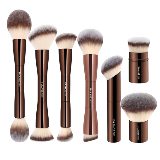 Pennello Makeup Doppia Testa - Fondotinta e Cipria
