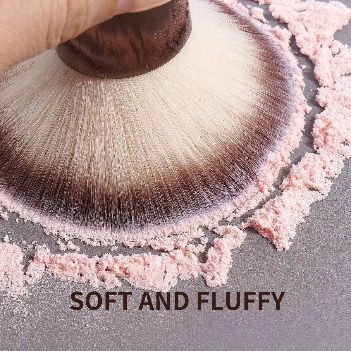 Pennello Makeup Doppia Testa - Fondotinta e Cipria