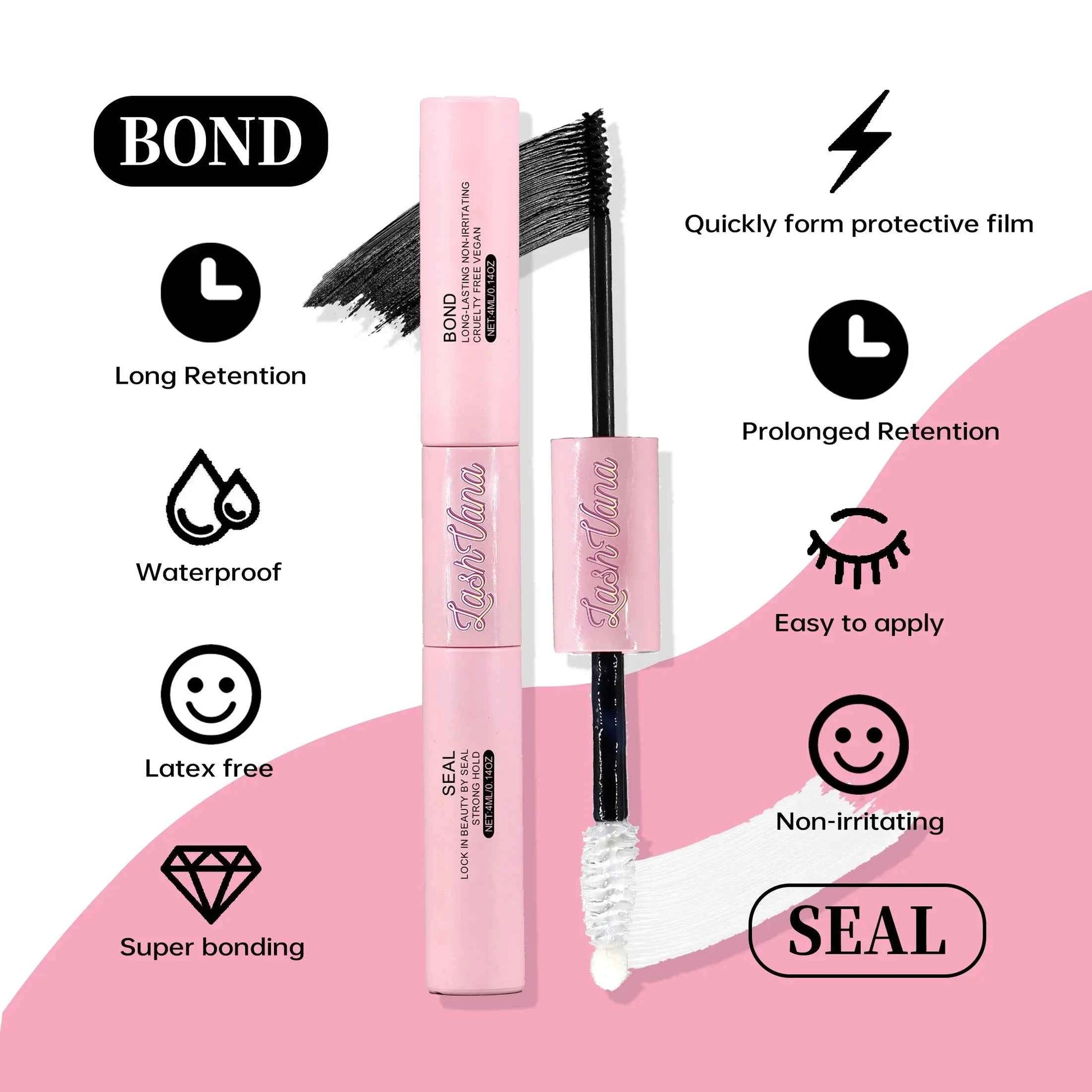 Kit Extension Ciglia Fai-da-Te - 200 Ciuffi con Colla e Sigillante